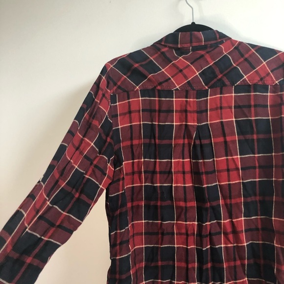 Nanette Lepore Plaid Frayed Buttondown - Picture 9 of 9